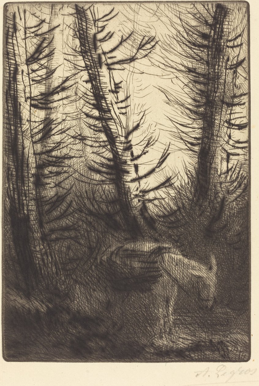 Çiftçi ve Eşeği by Alphonse Legros