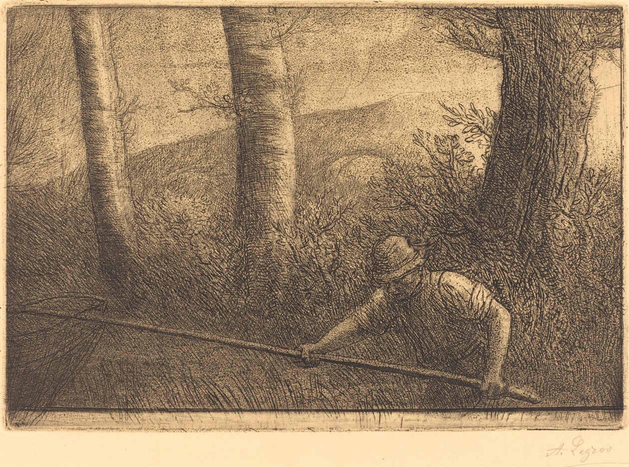 Çember ağlı balıkçı. by Alphonse Legros