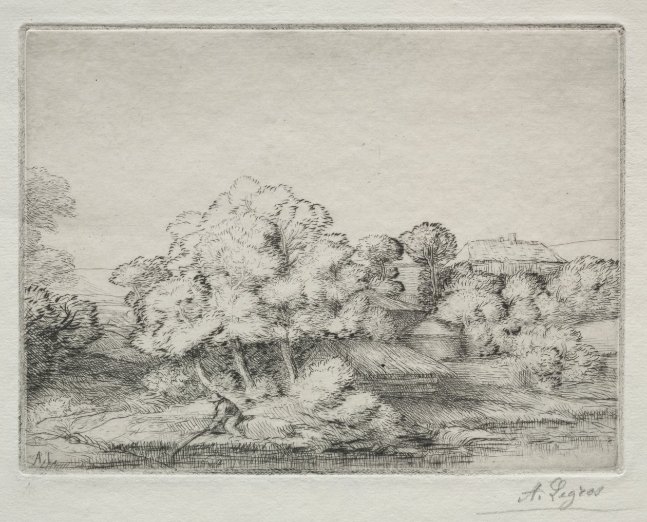 Gölün yakınında Hamlet by Alphonse Legros