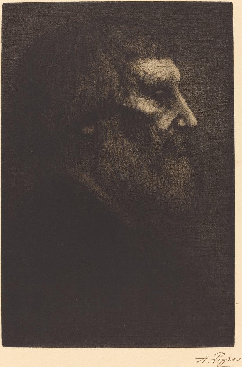 Dilencinin başı. by Alphonse Legros