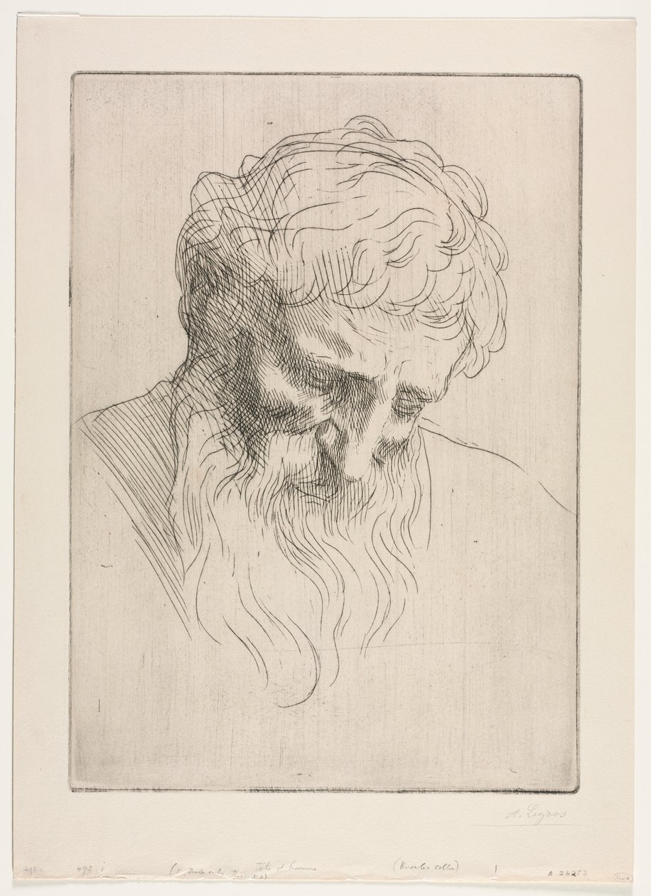 Bir Adamın Başı by Alphonse Legros