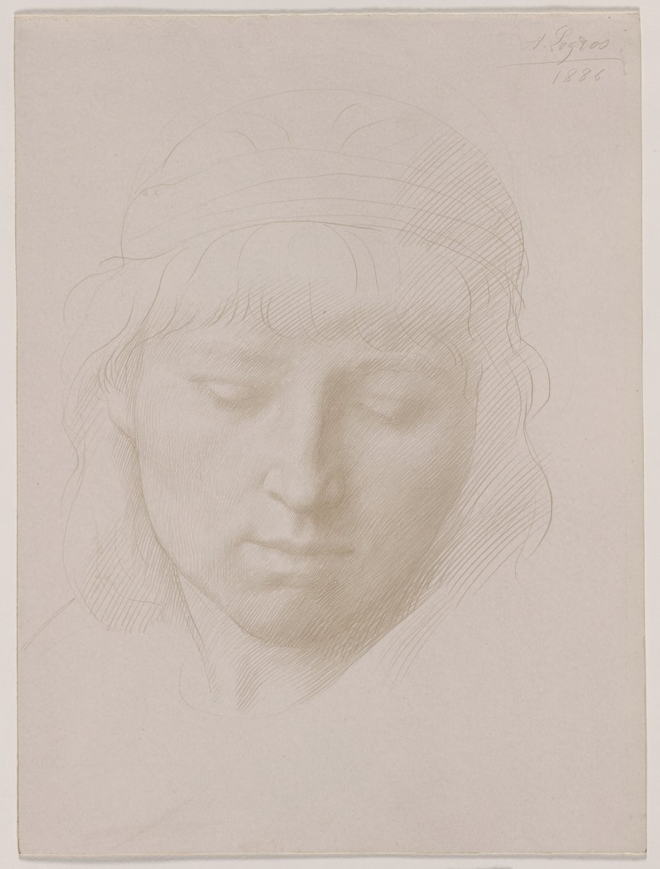 Bir Adamın Başı, 1886. by Alphonse Legros