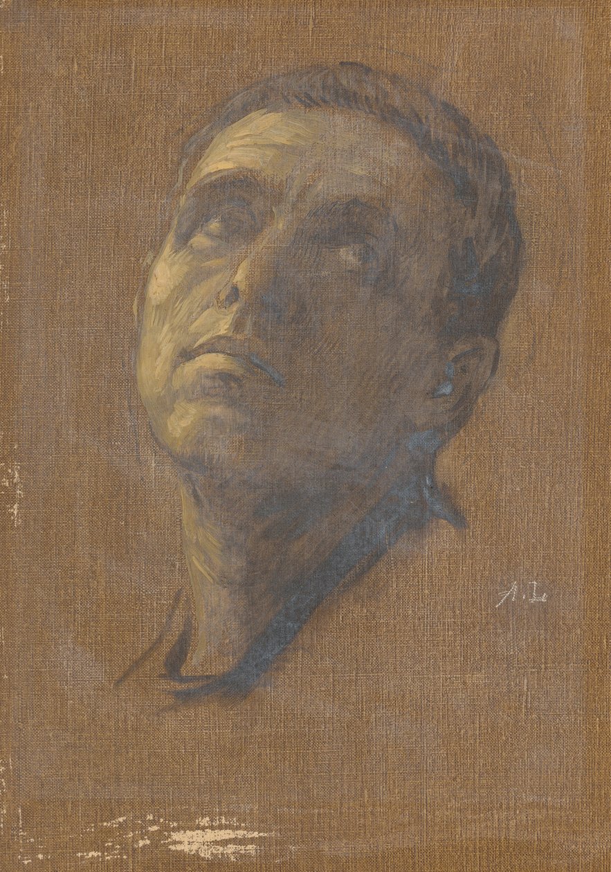 Yukarı Dönmüş Gözleri Olan Bir Adamın Başı, 19. yüzyılın sonları ile 20. yüzyılın başlarında. by Alphonse Legros