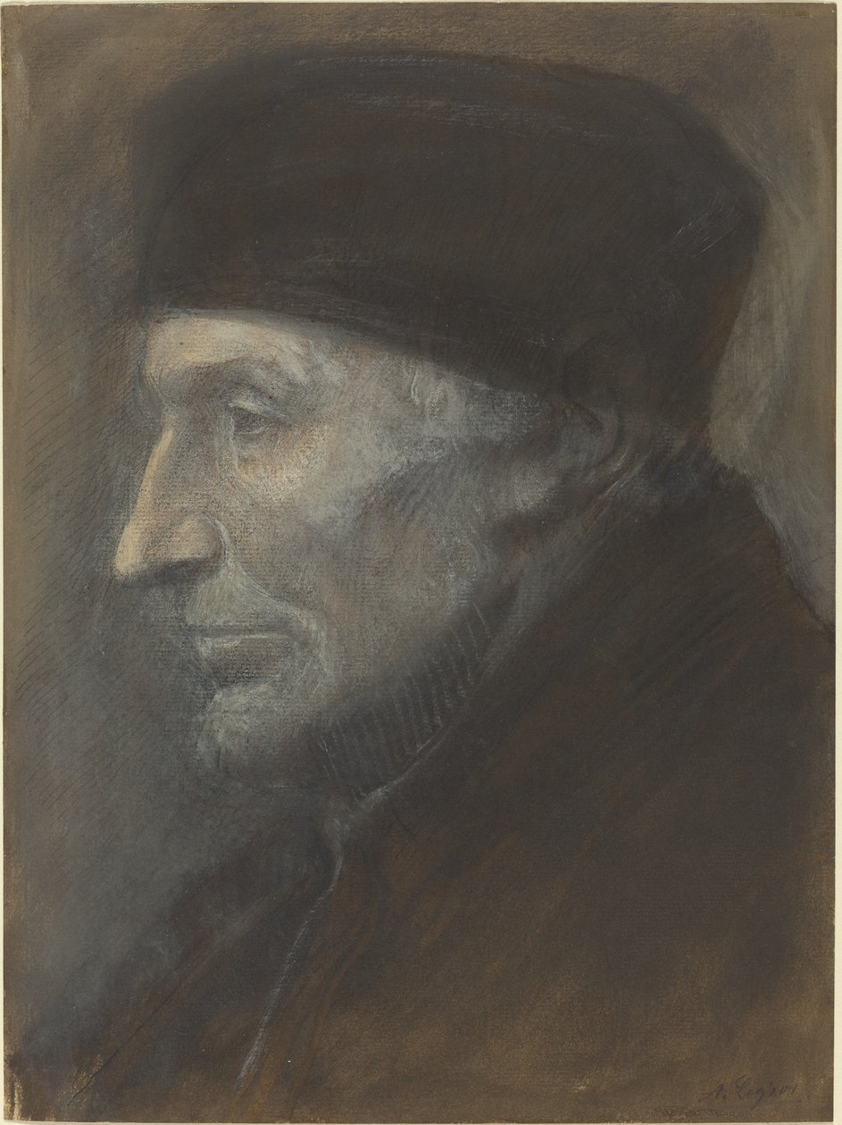 Kafatası Olan Bir Adamın Başı by Alphonse Legros