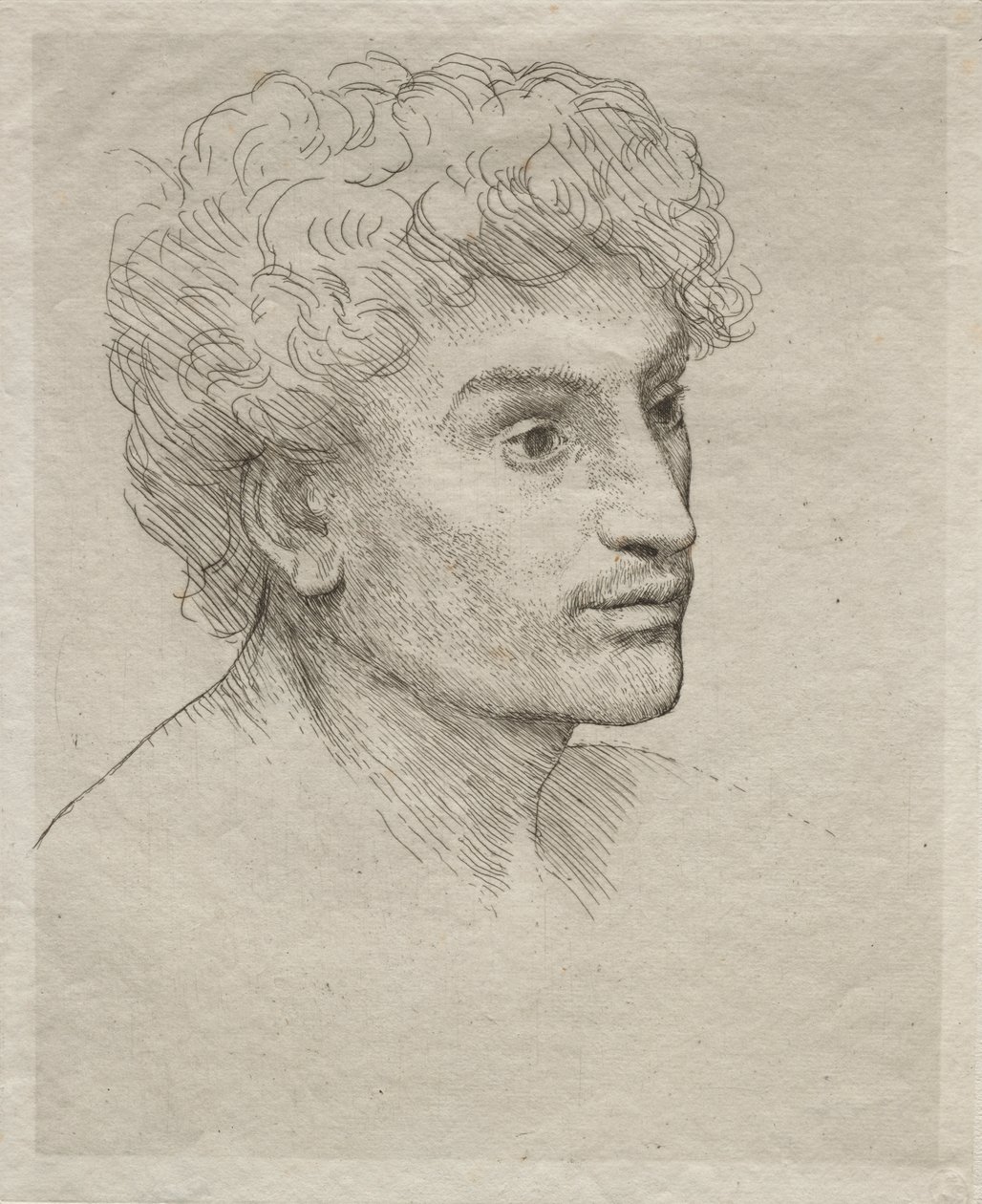 Genç Bir Adamın Başı by Alphonse Legros