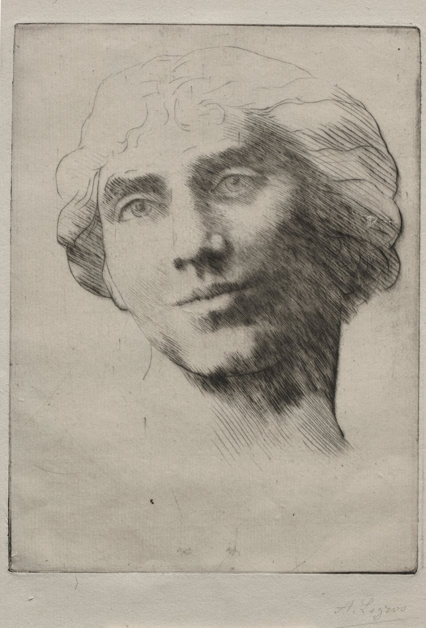 Genç Bir Kadının Başkanı. by Alphonse Legros
