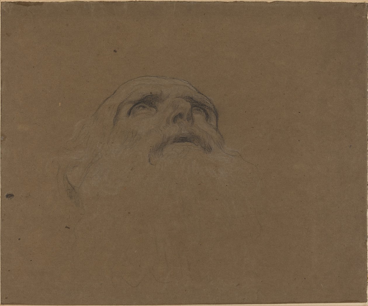 Yaşlı Bir Adamın Başı by Alphonse Legros