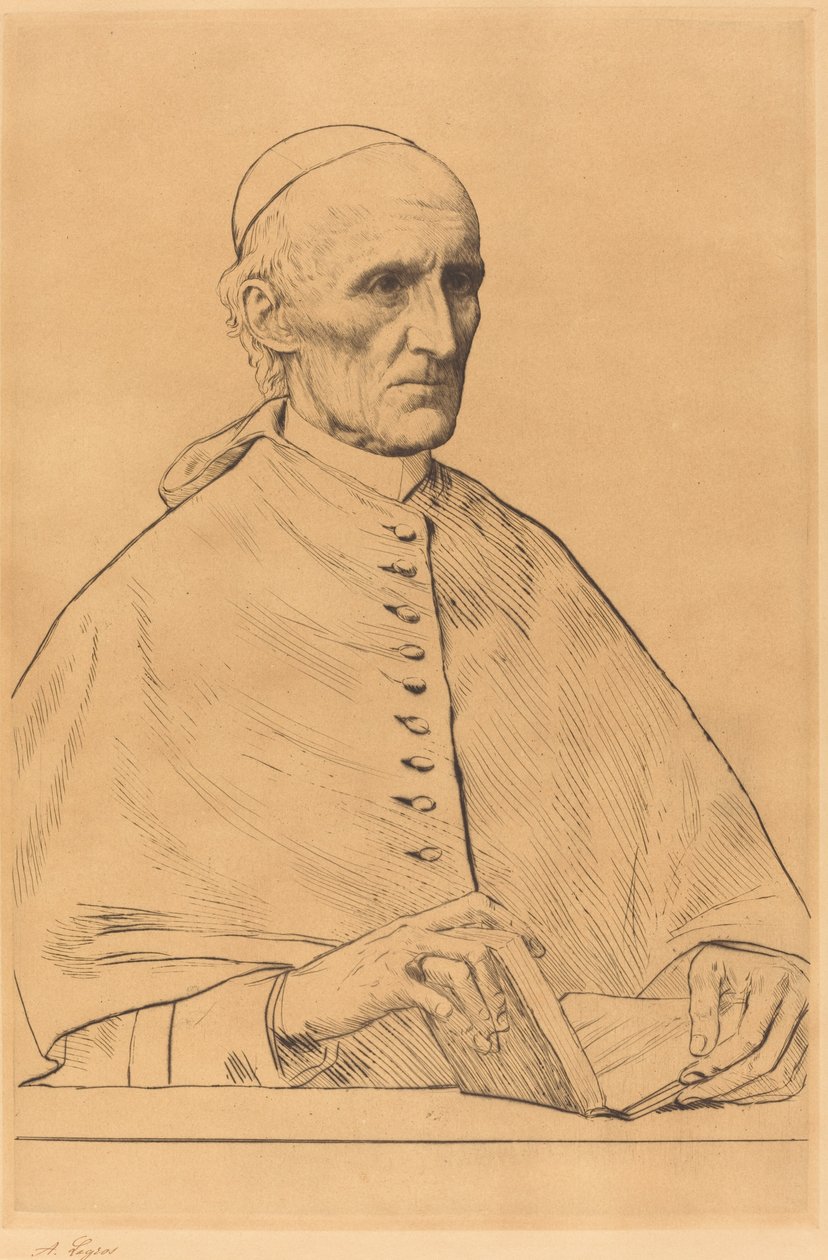 Ekselansları Kardinal Manning, 1. plaka by Alphonse Legros