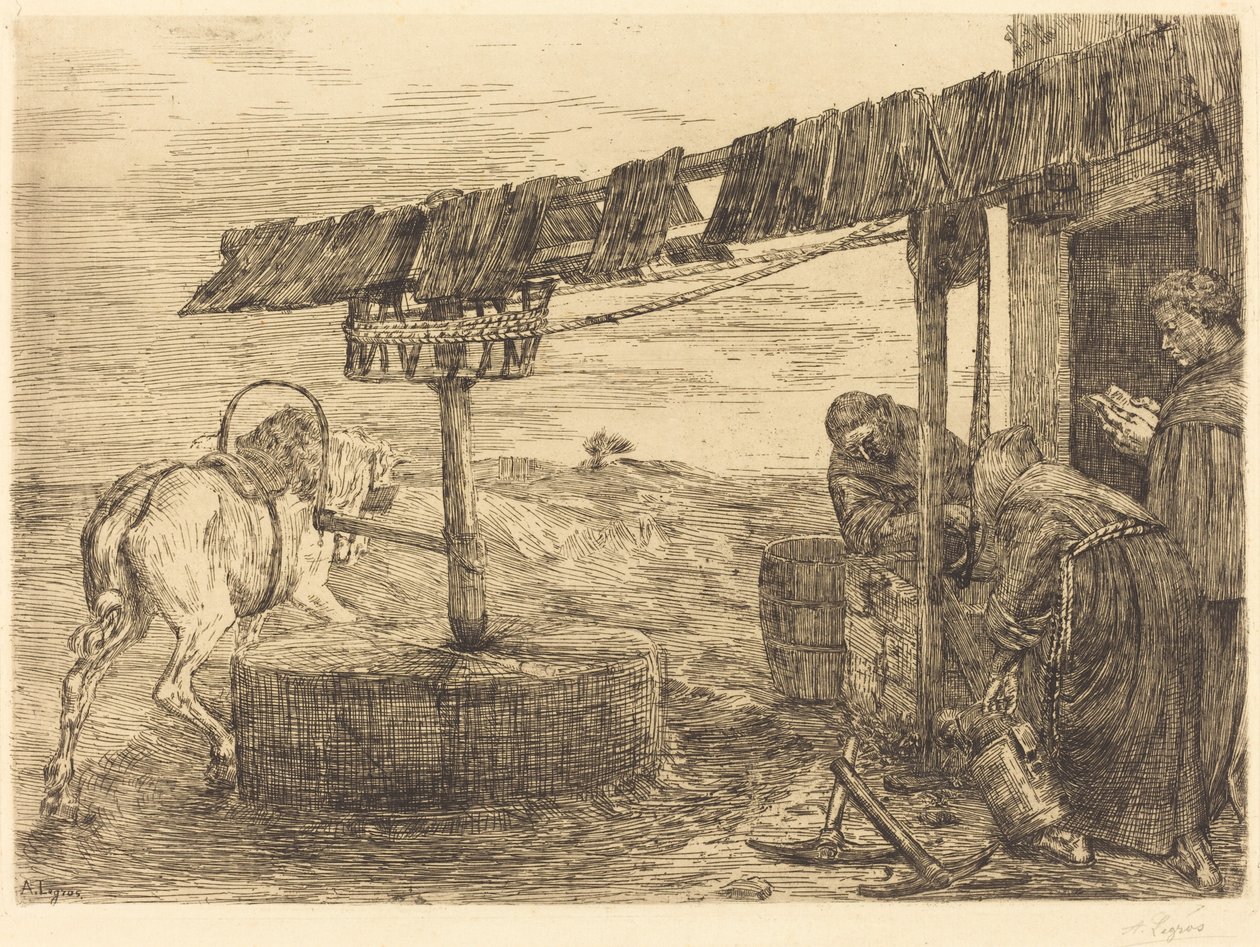 Atlı Değirmen (Le manege) by Alphonse Legros