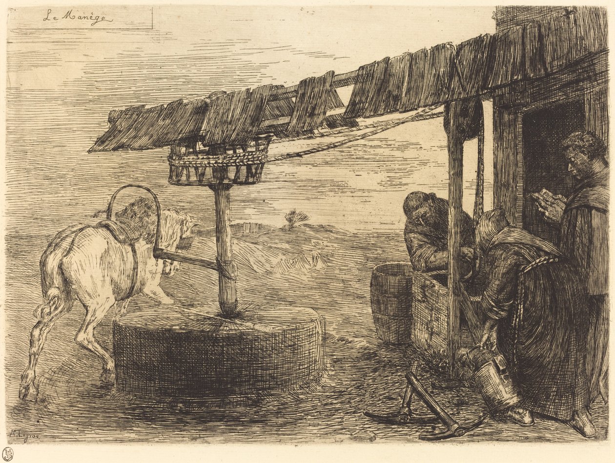 Atlı Mill Le manej. by Alphonse Legros