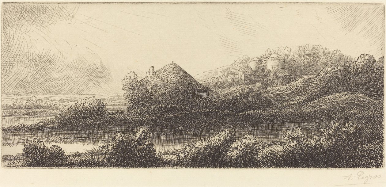 Bataklıkta kulübe by Alphonse Legros
