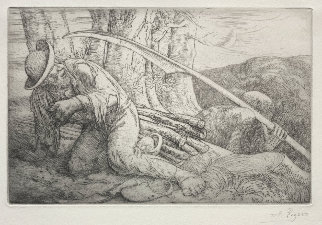Ölüm ve Oduncu (5. Plaka) by Alphonse Legros