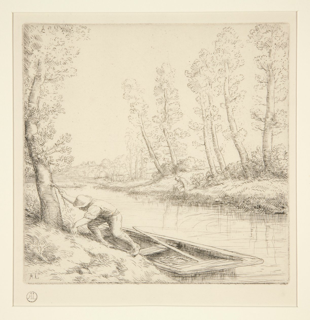 nehirde sabah by Alphonse Legros