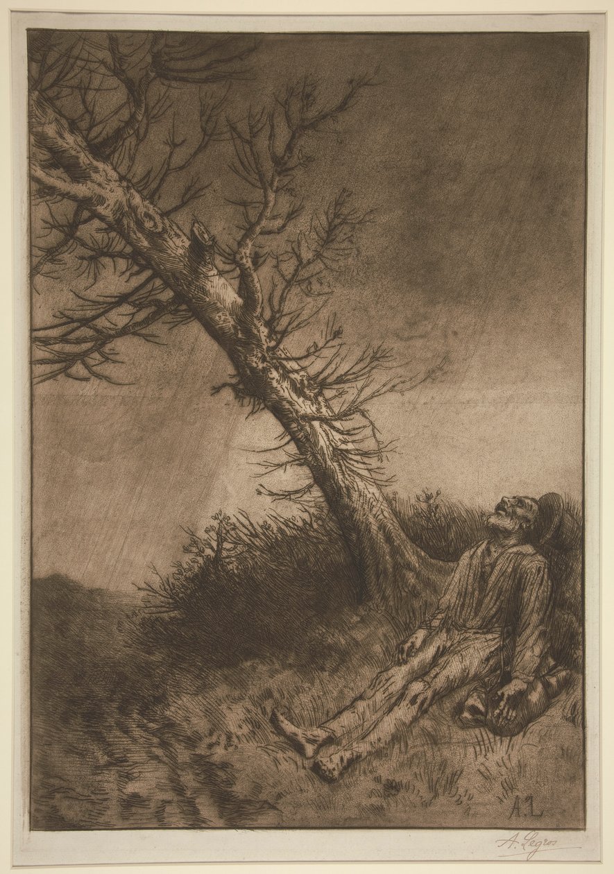 La mort du vagabond (Vagabond'un Ölümü) by Alphonse Legros