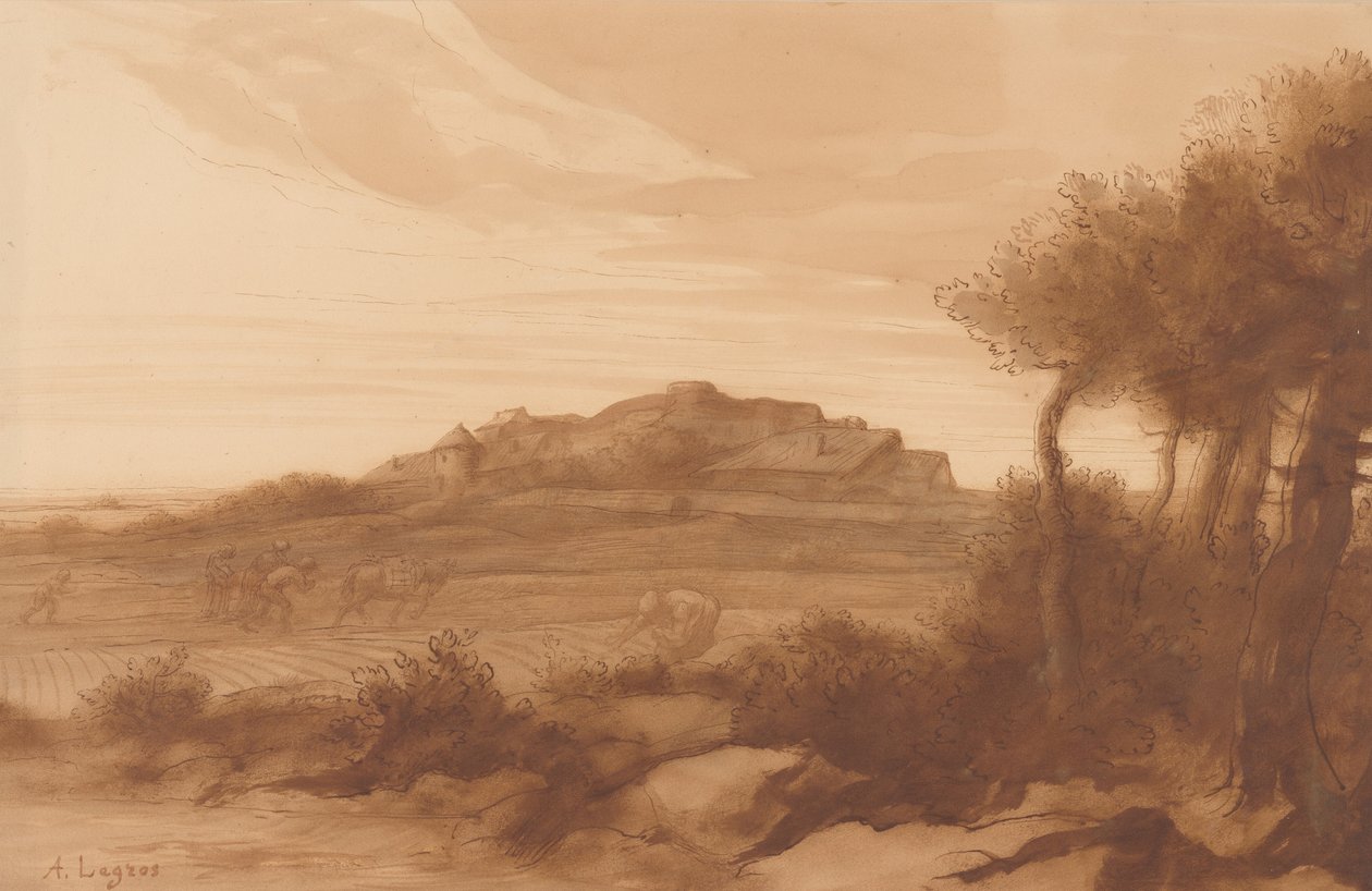 Manzara. by Alphonse Legros