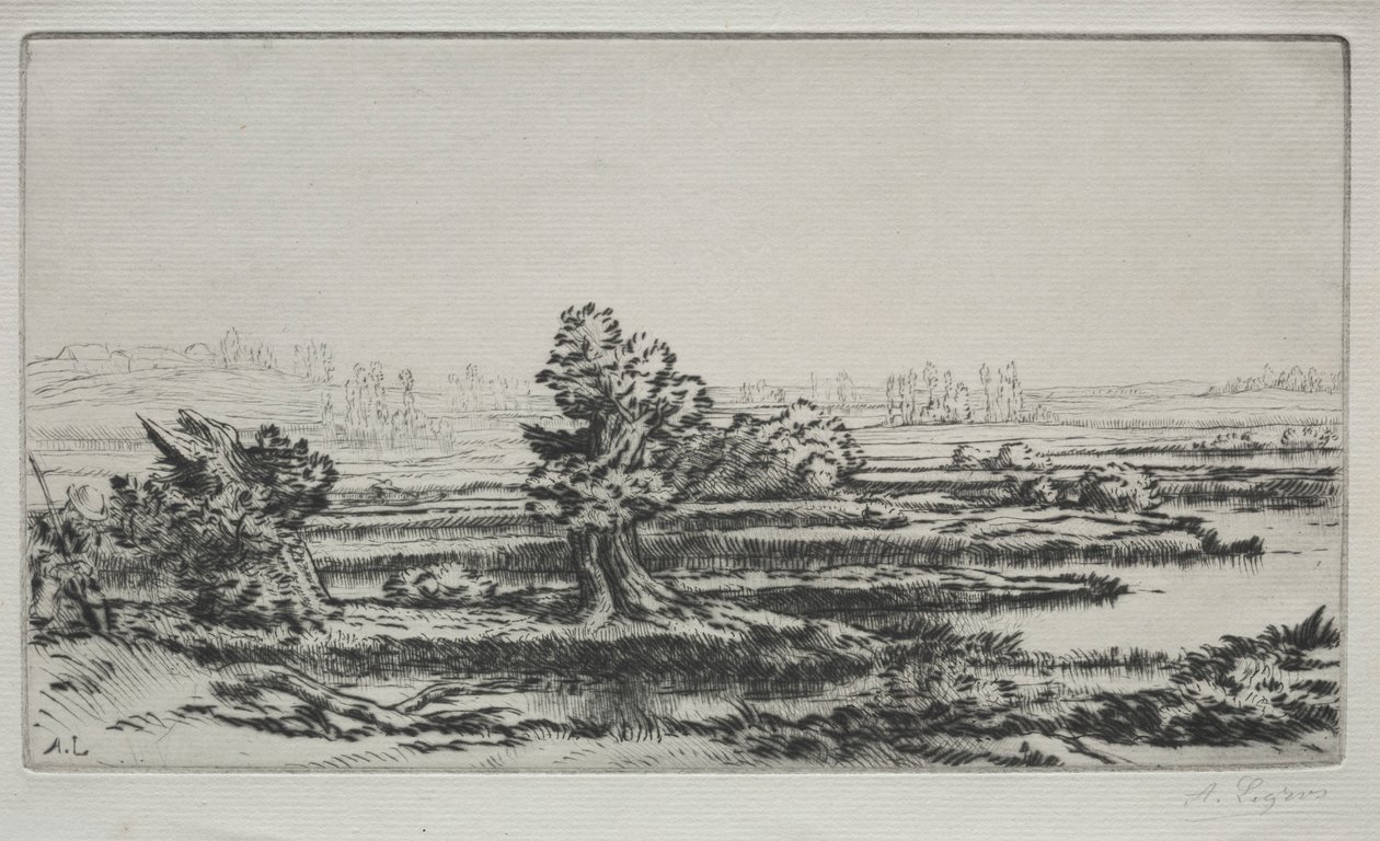 Manzara. by Alphonse Legros