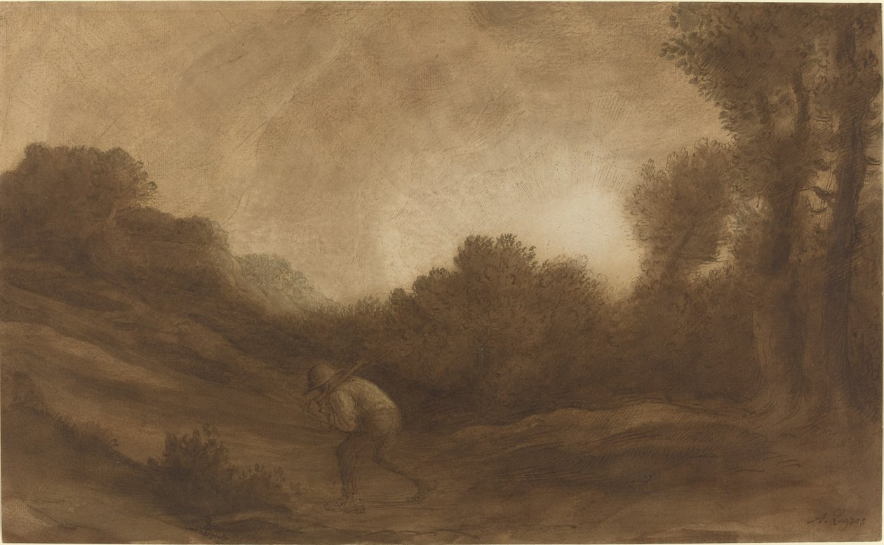 Manzara, Akşam by Alphonse Legros