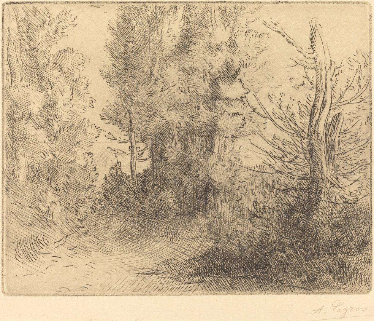 Manzara: Chailleux yakınlarında Paysage: Pres Chailleux. by Alphonse Legros