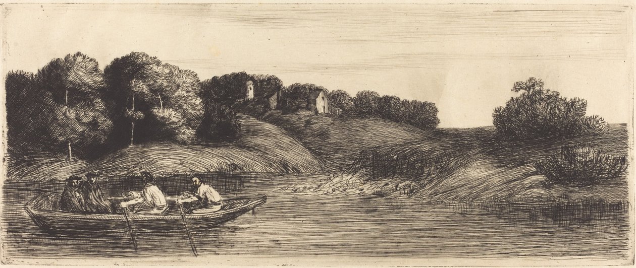 Tekneli Manzara, 1. Plaka by Alphonse Legros