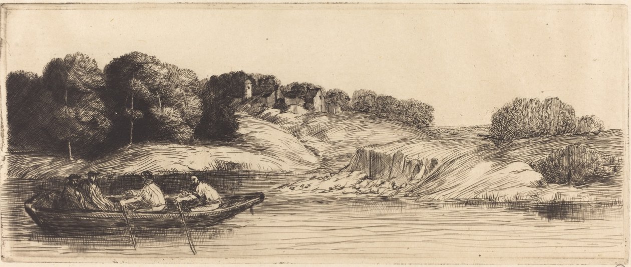 Tekne ile Peyzaj, 1. plaka Tekne ile Peyzaj. by Alphonse Legros