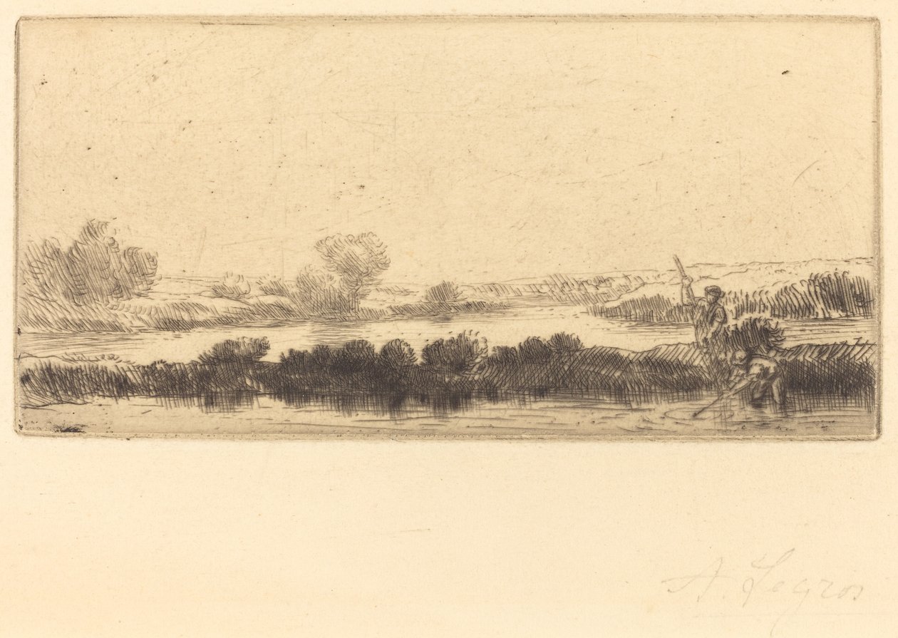 Turbalı Peyzaj; bataklıkta by Alphonse Legros