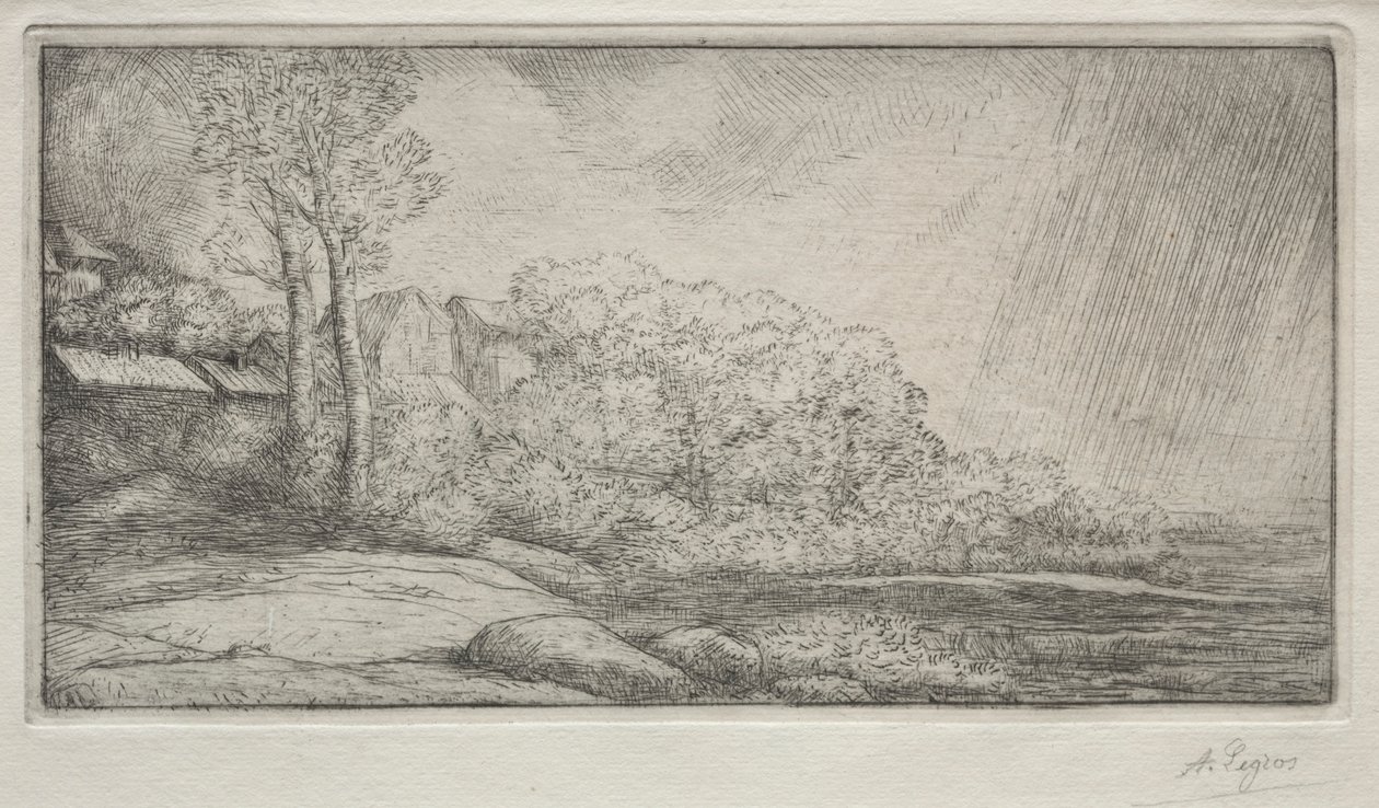 İki Ağaçlı Manzara İki Ağaçlı Manzara. by Alphonse Legros