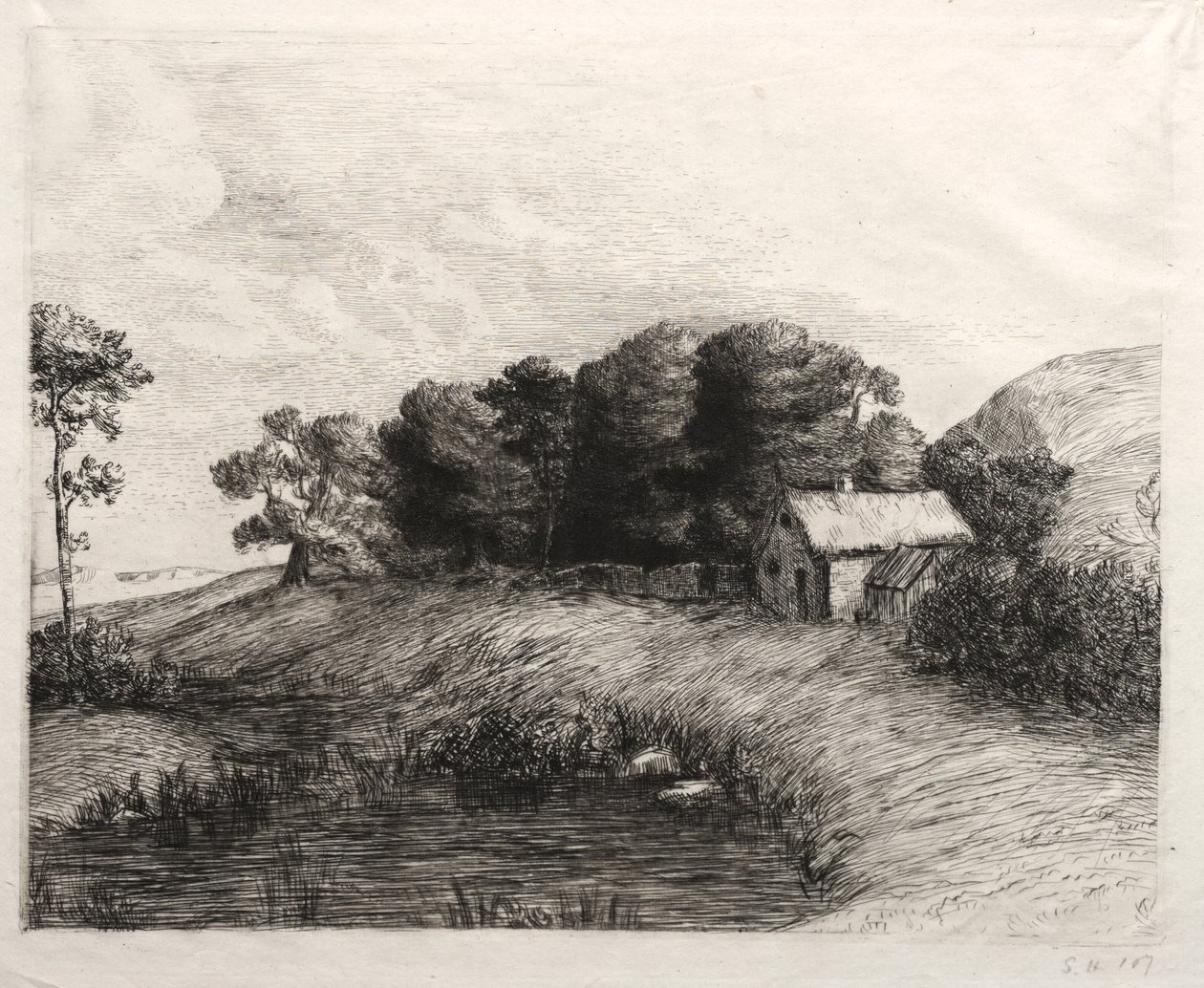 Göletli Manzara by Alphonse Legros