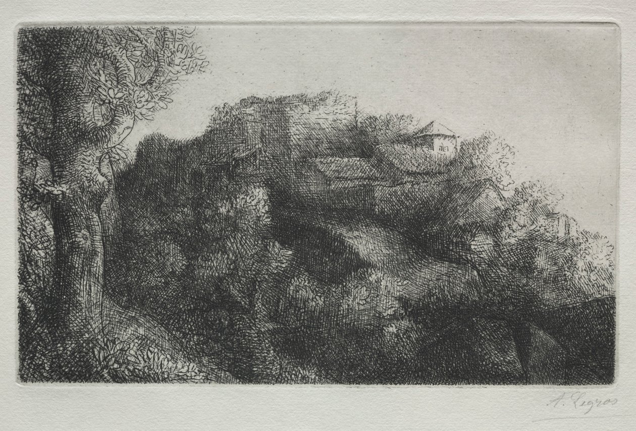Binalar ile manzara. by Alphonse Legros