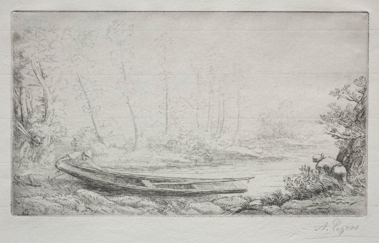 Sisler içinde balık tutmak için hareket. by Alphonse Legros