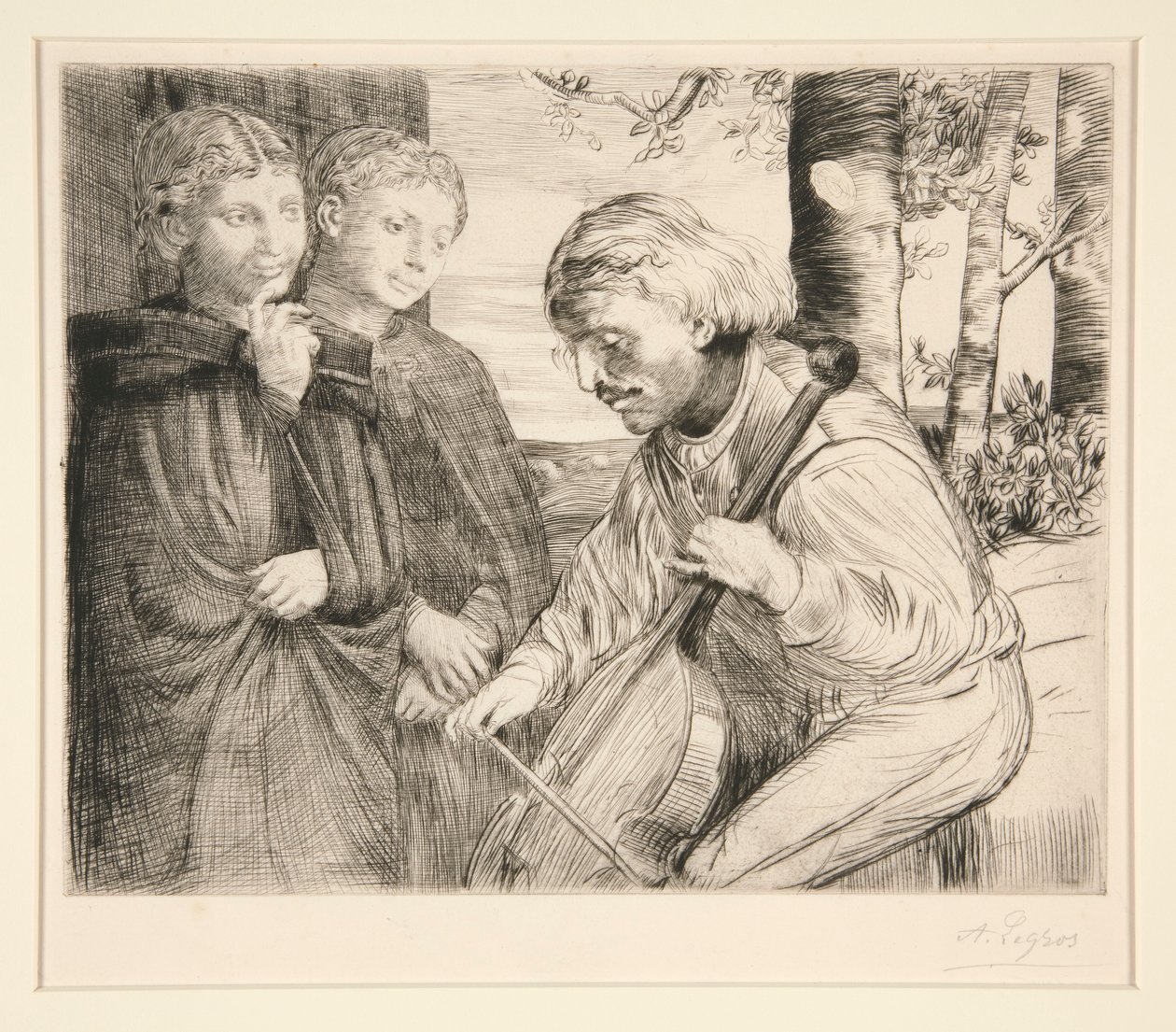 kemancı by Alphonse Legros