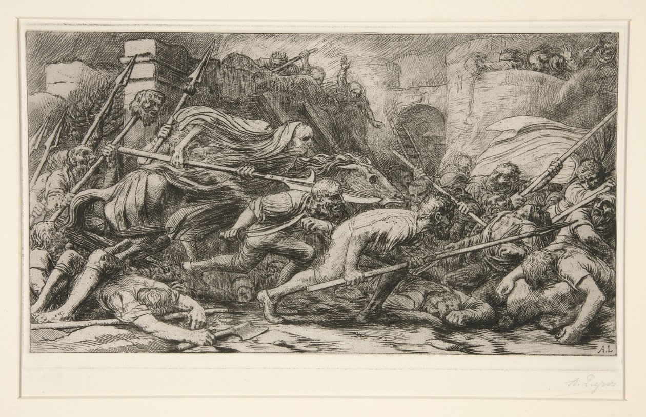 Le Triomphe de la Mort: Apres le Combat (Ölümün Zaferi: Savaştan Sonra) by Alphonse Legros