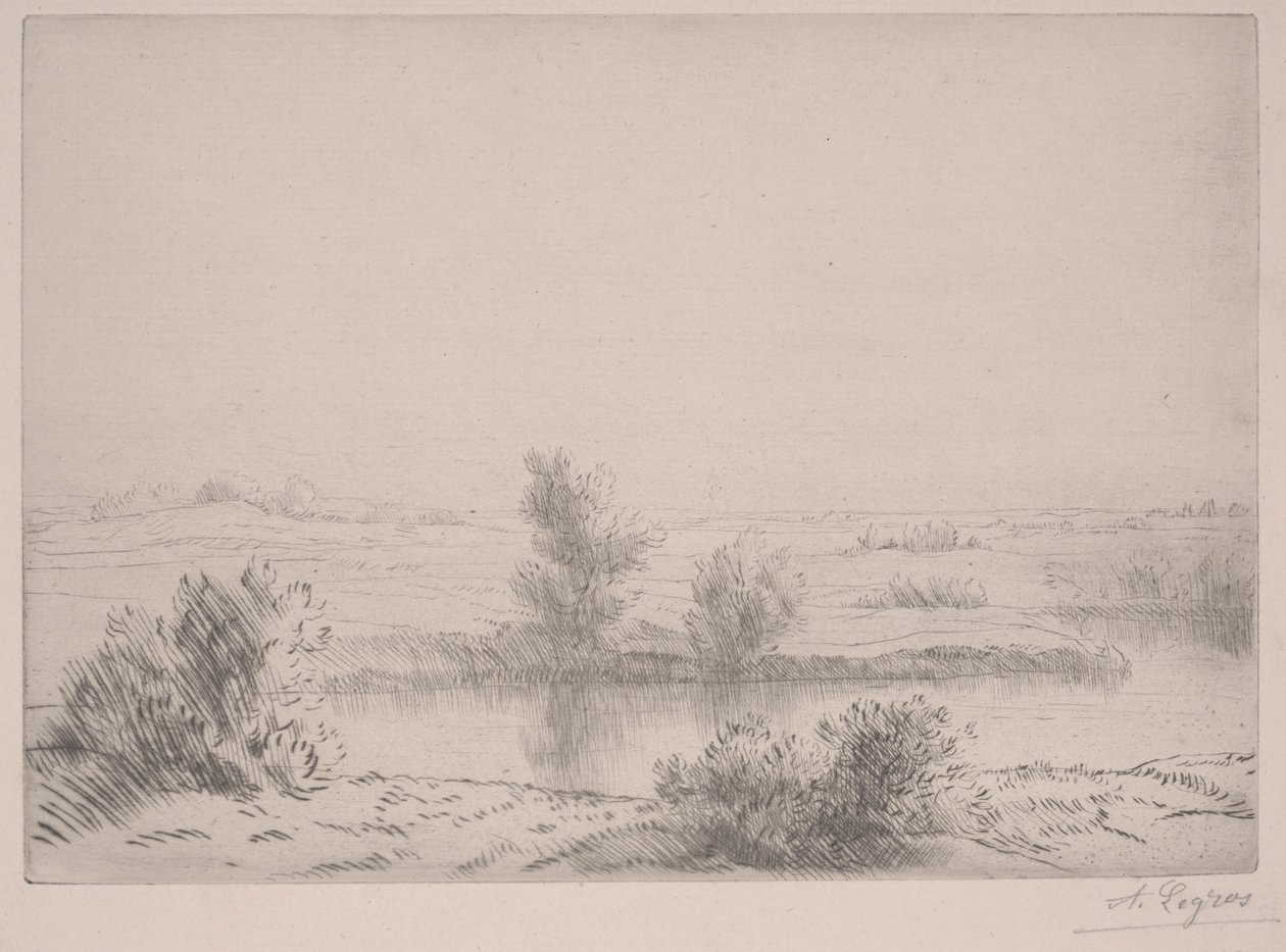 Bataklıklar (gravür) by Alphonse Legros