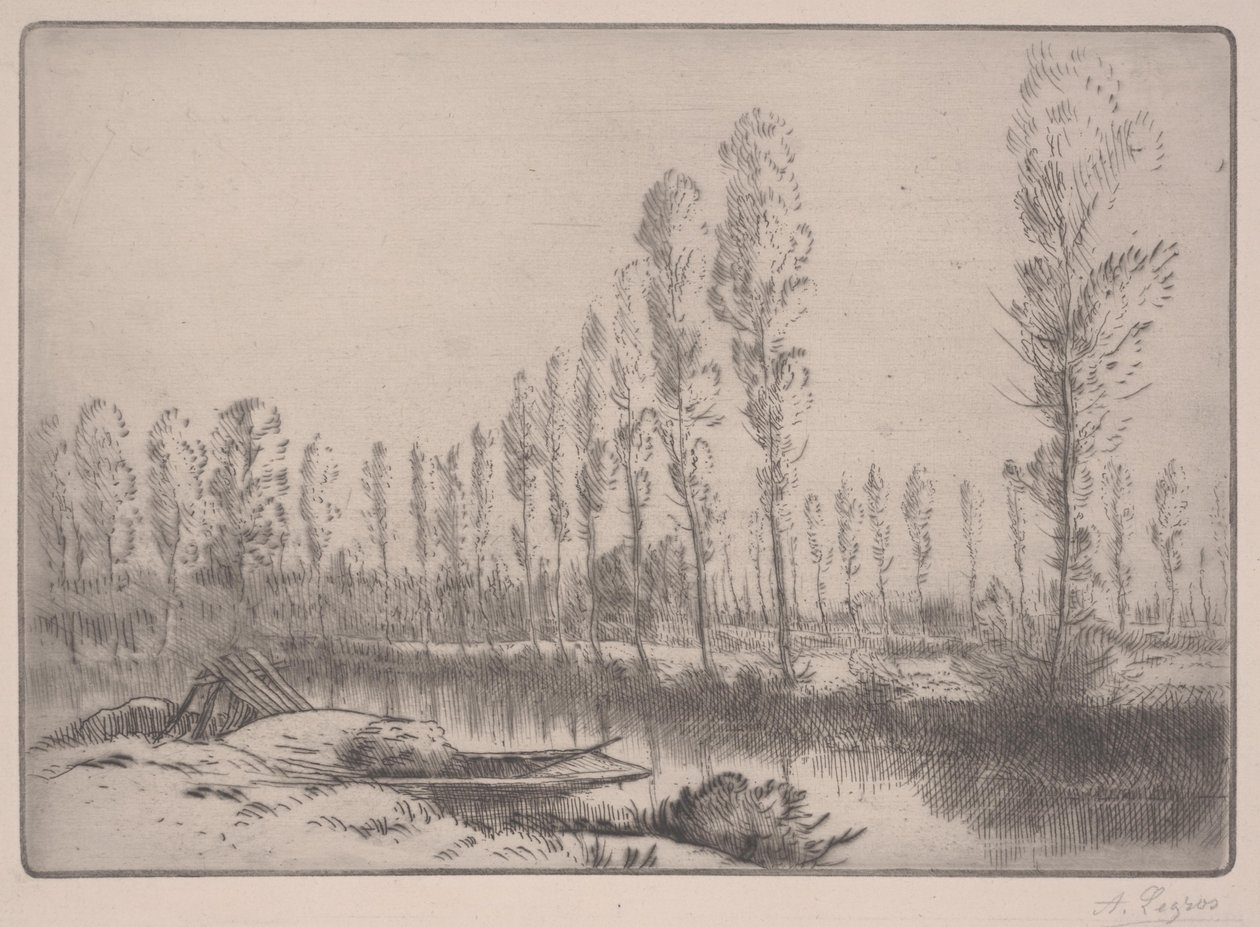 Les Tourbieres: Yakın Amiens (gravür) by Alphonse Legros