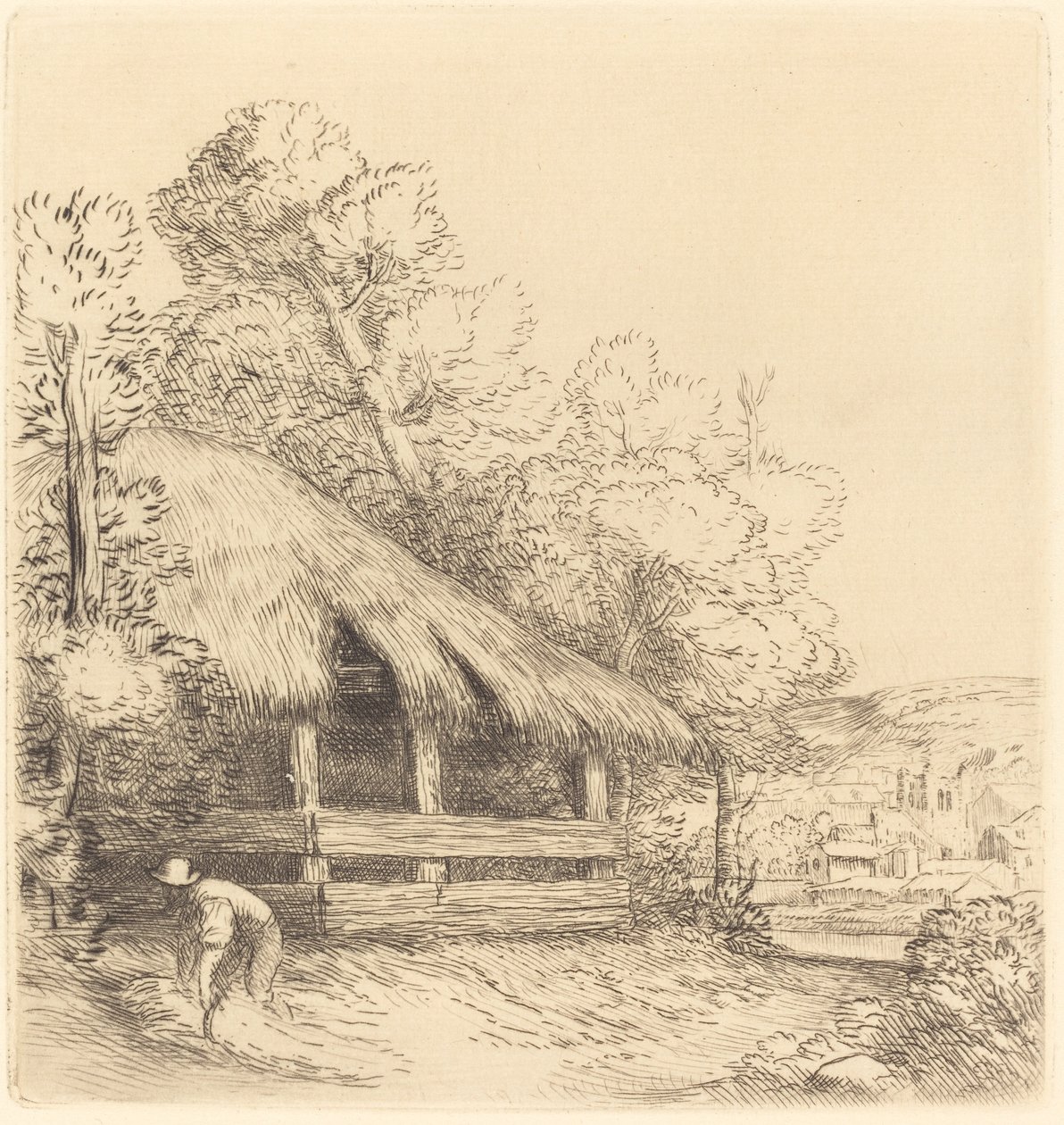 Küçük Barınak (Le petit hangar) by Alphonse Legros