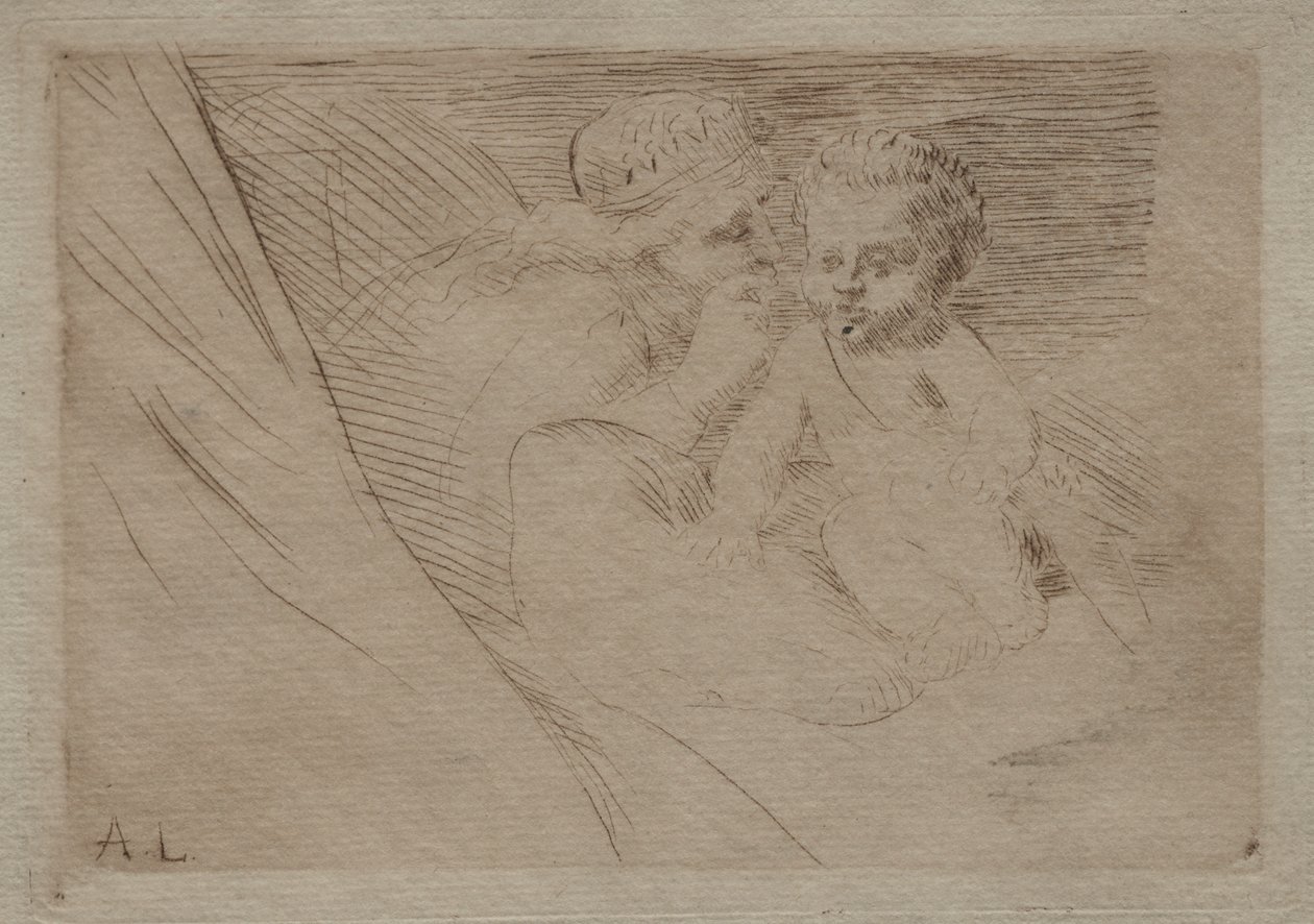 Mab ve Aşk Tanrısı by Alphonse Legros