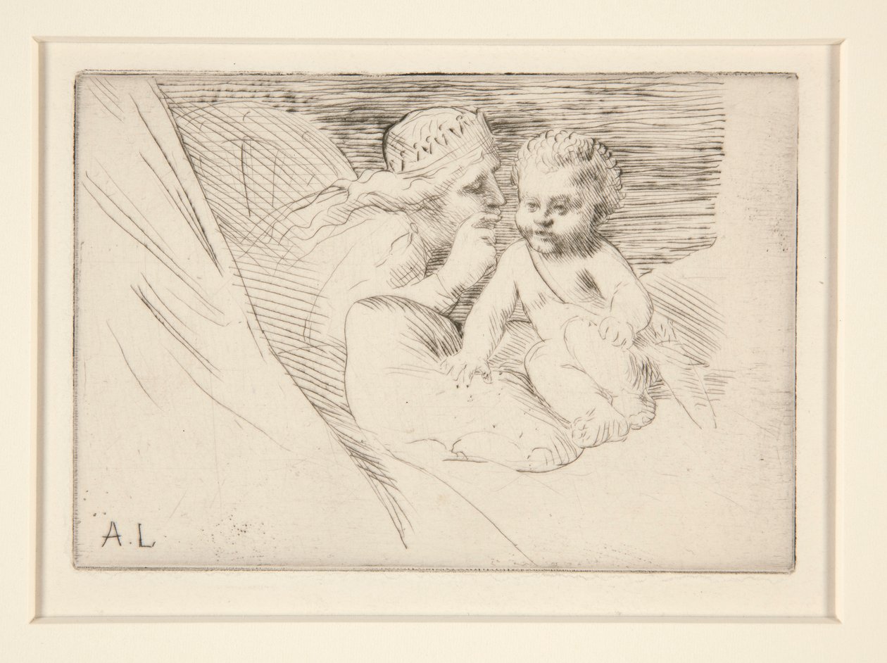 Mab ve Cupidon (Mab ve Cupid) by Alphonse Legros