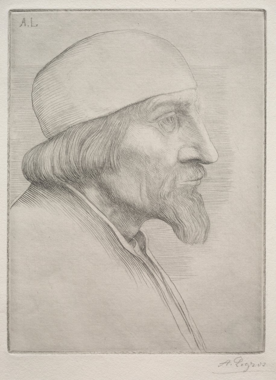 Kafatası olan adam. by Alphonse Legros