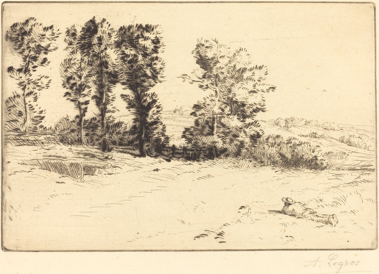 Güneşli Çayır (Le pre ensoleille) by Alphonse Legros