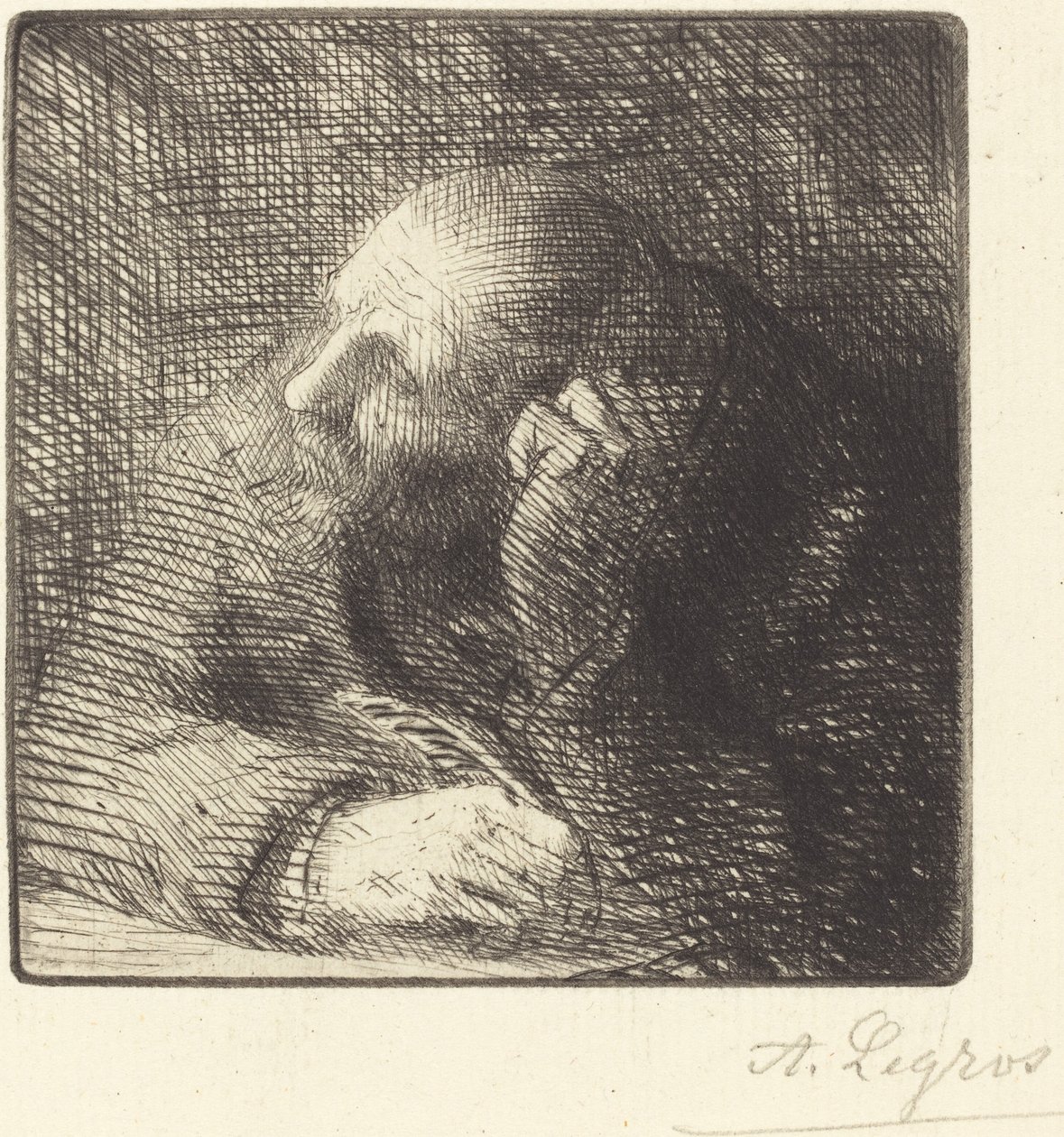 Meditasyon La meditasyon. by Alphonse Legros