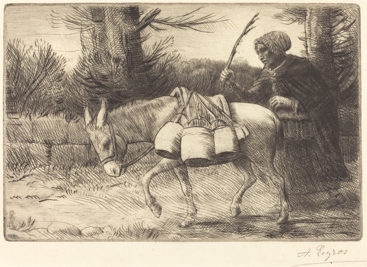 Boulogne Sütçü Kızı, 3. plaka (Laitiere a Boulogne) by Alphonse Legros
