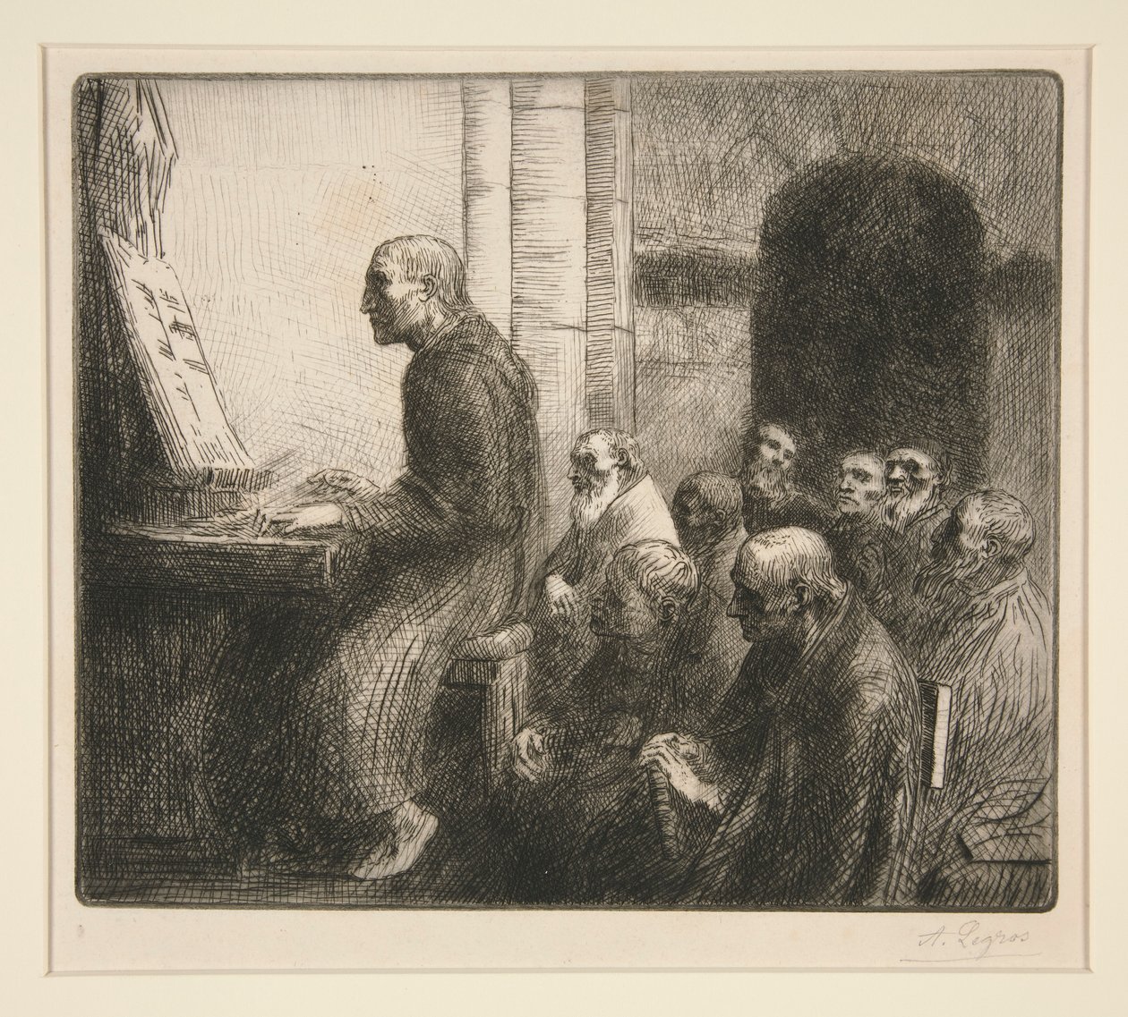 Kilisede Org Çalan Keşiş (Moine Jouant de L by Alphonse Legros