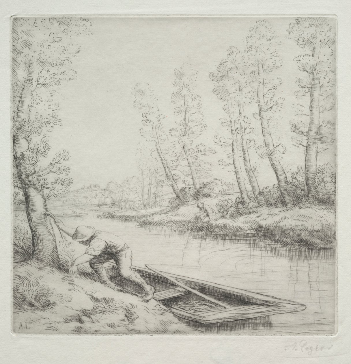 nehirde sabah by Alphonse Legros