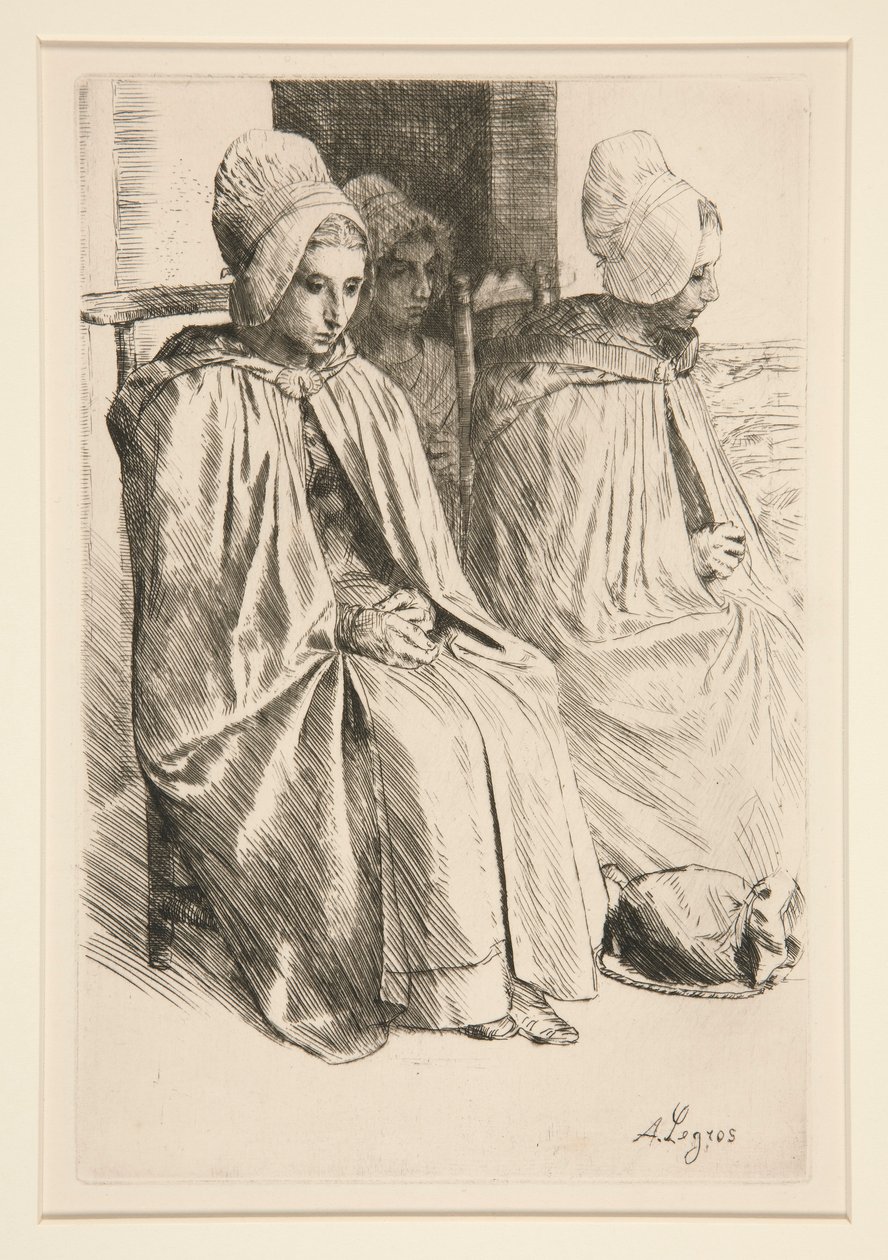 Paysannes des Environe de Boulogne (Boulogne Mahallesinde Köylü Kadınlar) by Alphonse Legros