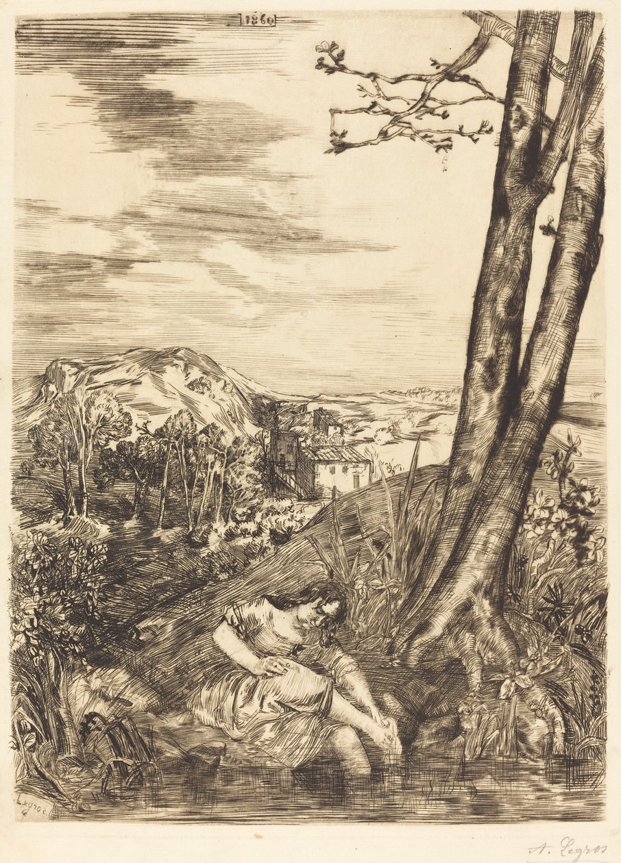 Ayaklarını Yıkanan Köylü Ayaklarını Yıkanan Köylü, 1860. by Alphonse Legros