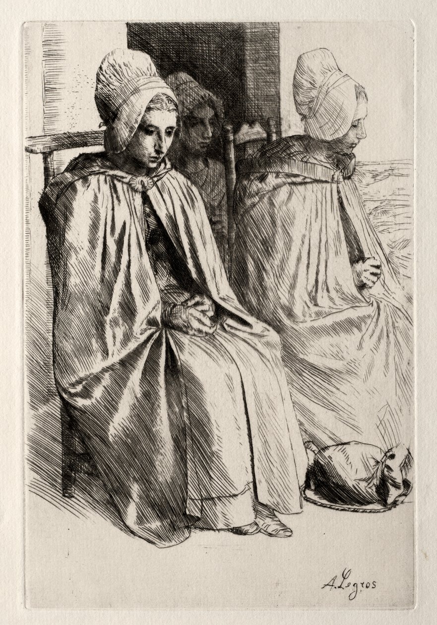 Boulogne Mahallesinde Köylü Kadın by Alphonse Legros