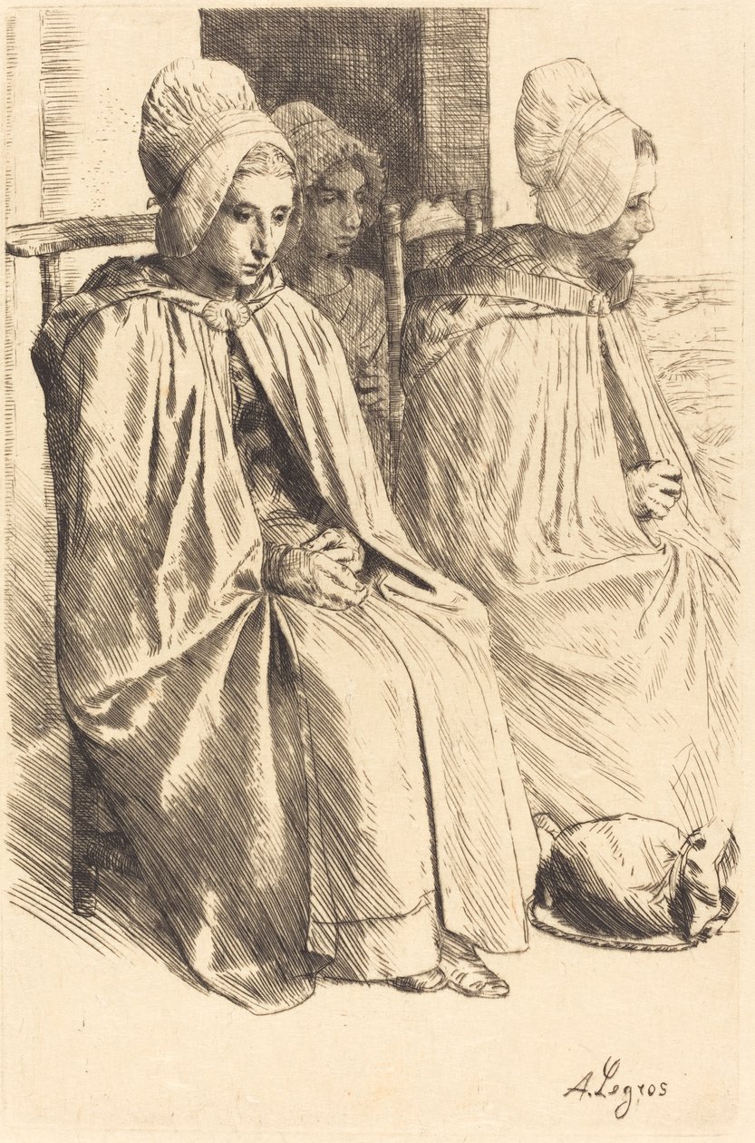Boulogne Köylü Kadınları by Alphonse Legros