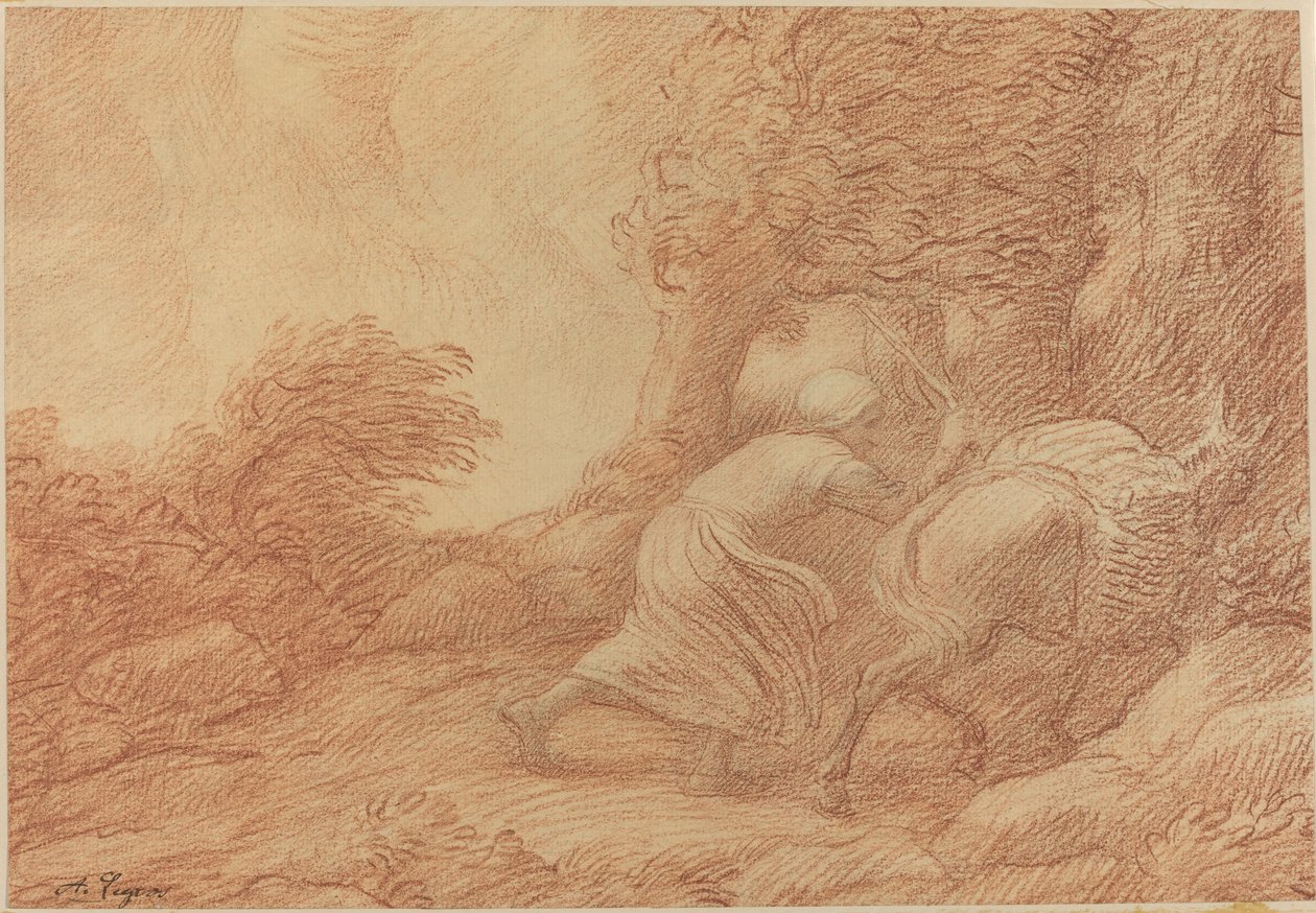 köylü ve eşek by Alphonse Legros