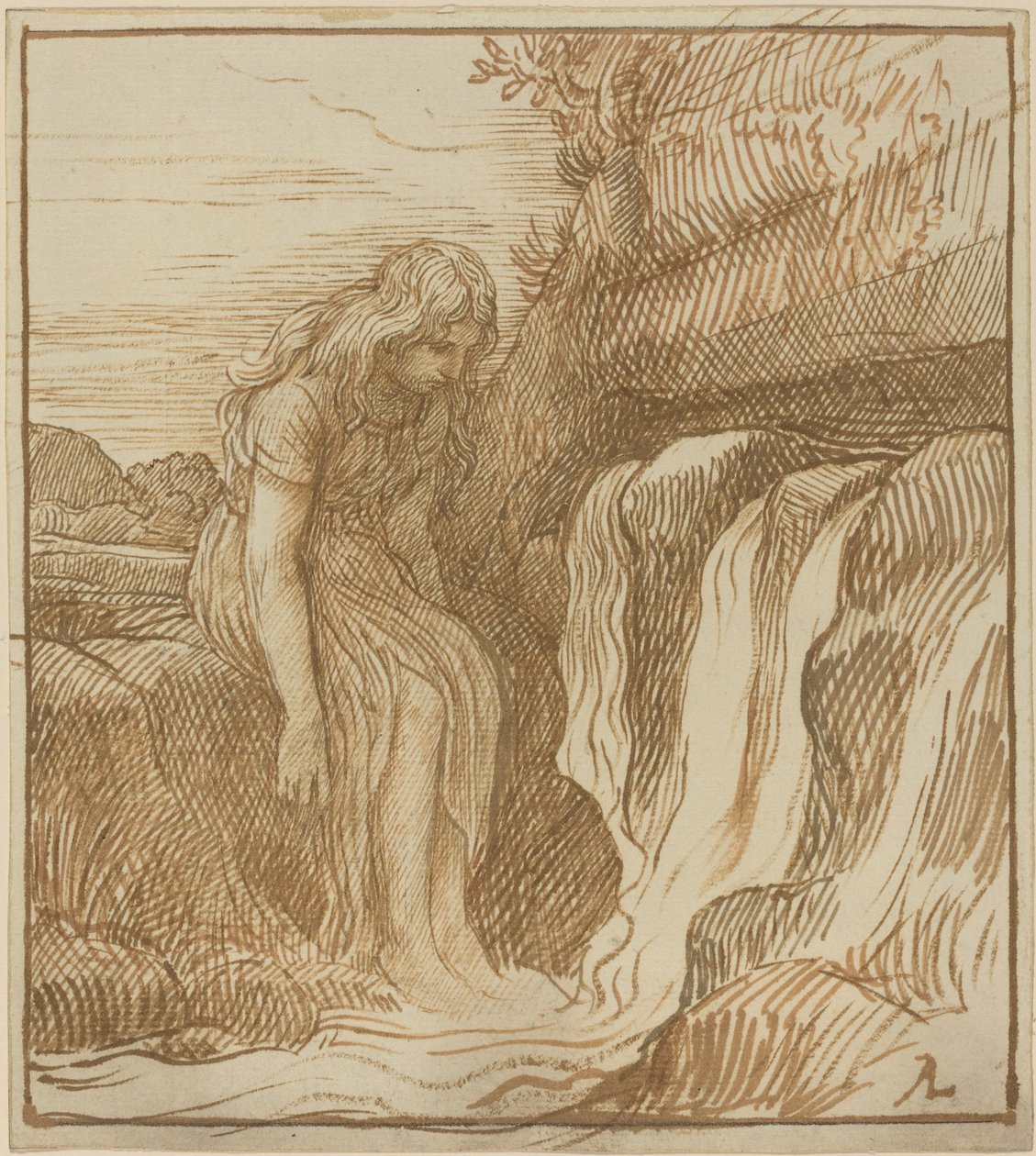 Kaynaktaki Köylü by Alphonse Legros