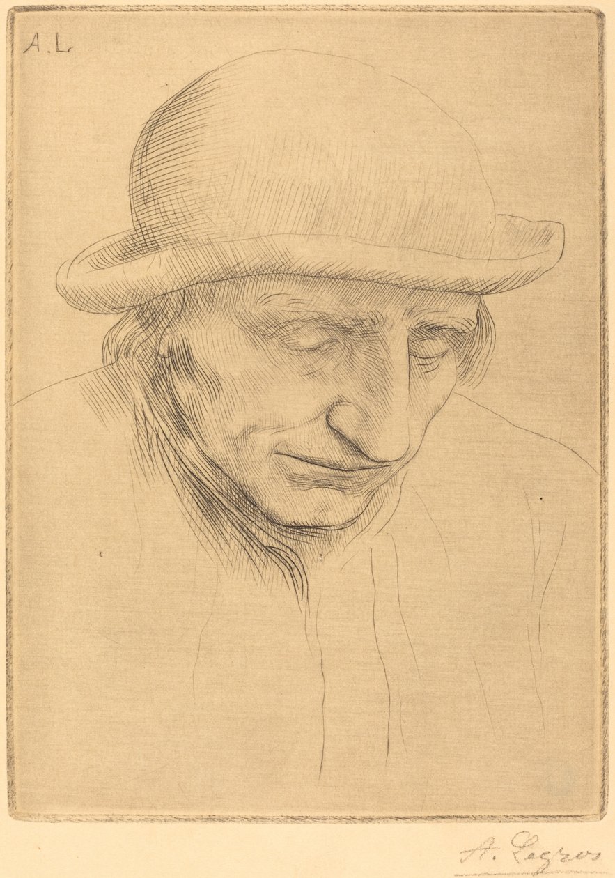 Yuvarlak Şapkalı Köylü by Alphonse Legros