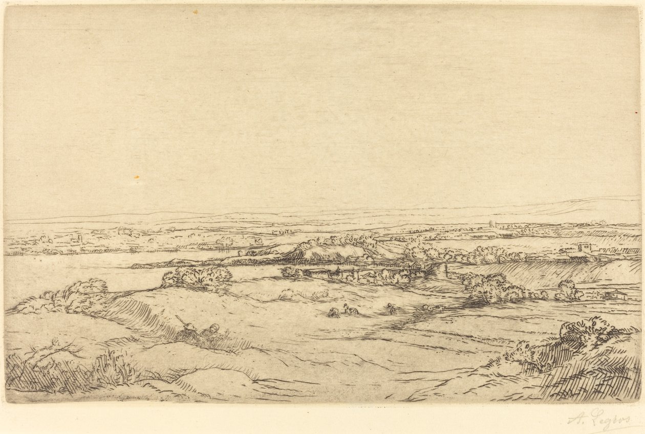 Gölün yakınında düz by Alphonse Legros